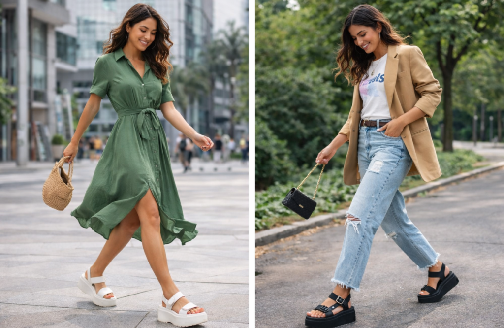 Sandálias Plataforma Feminina Guia Estratégico Para Usar em 2026 Sandálias Plataforma Feminina Guia Estratégico Para Usar em 2026